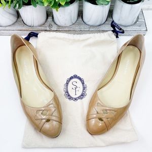 Sarah Flint Patent Leather Cutout Ballet Flats